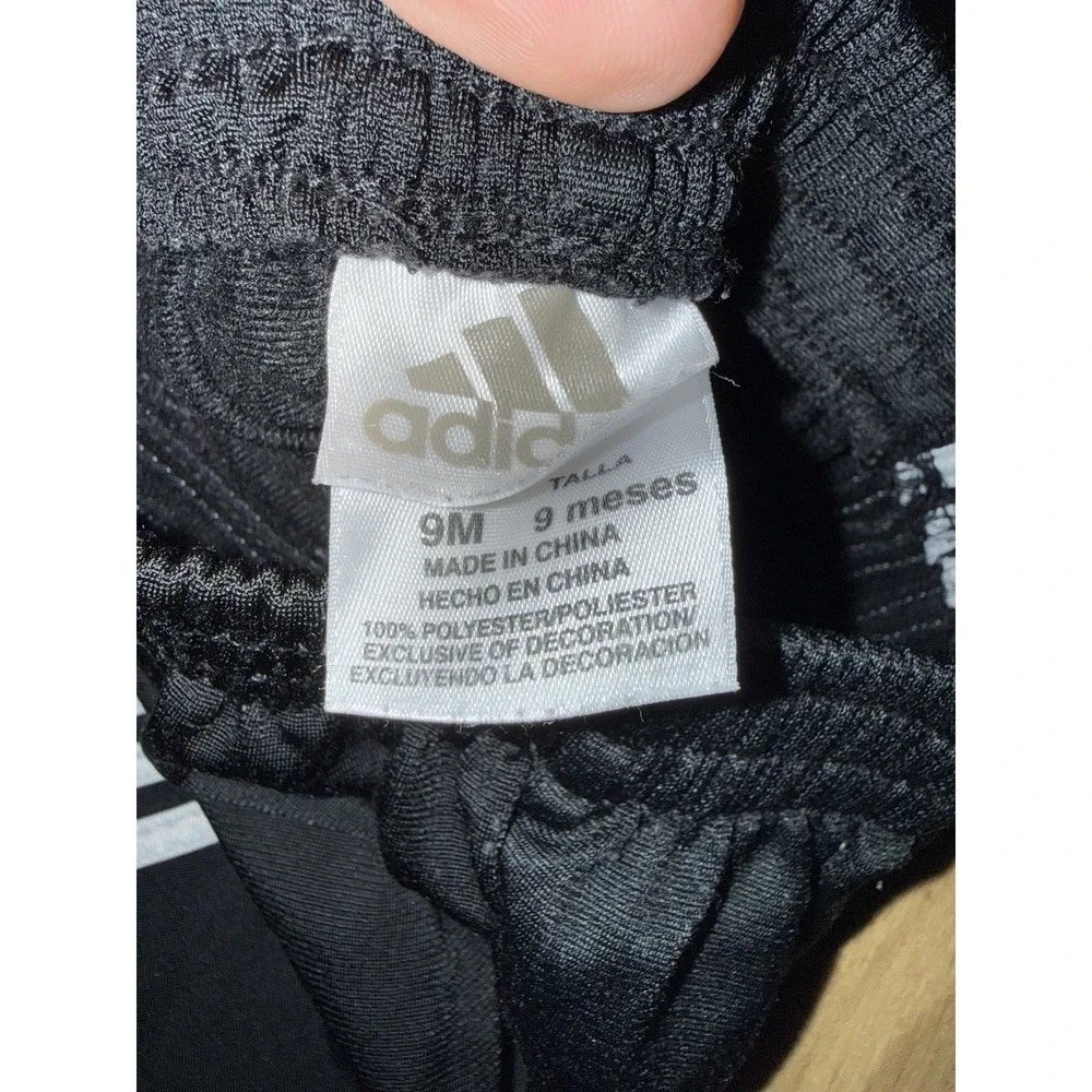 Adidas Infant 9M 9 Months Tracksuit Set Outfit Black‎ White